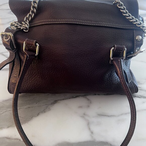 Dolce and Gabana Miss Easy Way Brown Leather Bag PREOWNED/USED Dolce & Gabbana - Picture 4 of 5